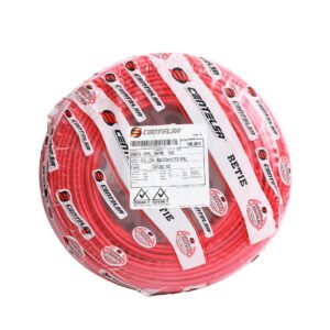 CABLE LSOH 90°C (H07Z1-R) 6.0mm2(2) 750V(PER) - ROJO